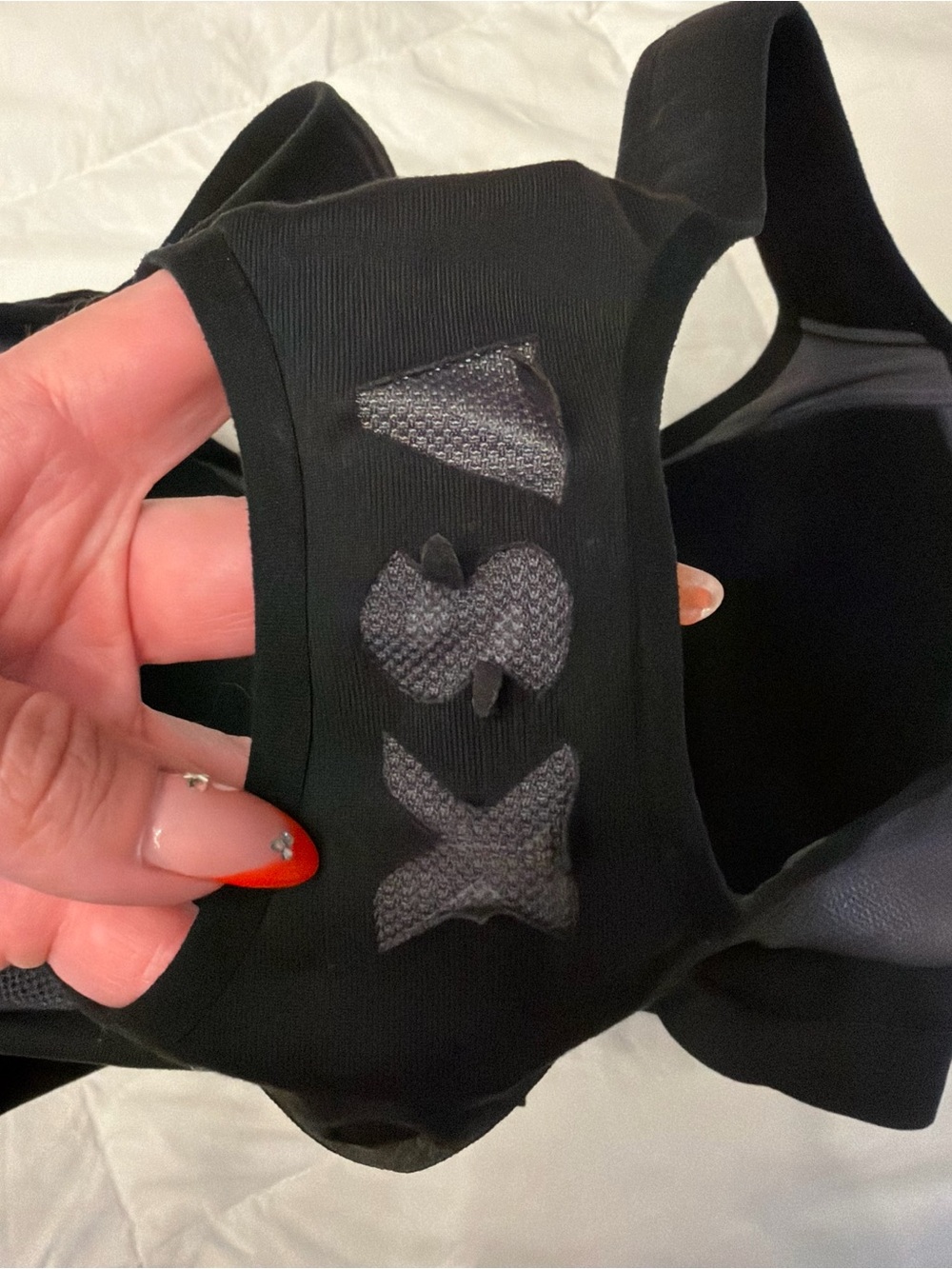 Victoria's Secret Black Supportive Sports Bra with Mesh Cutouts